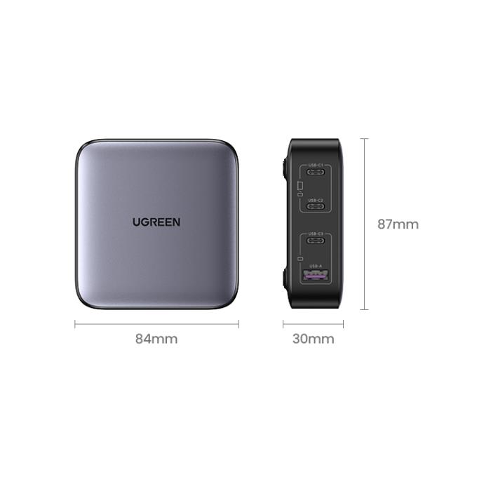 Φορτιστής Σπιτιού GaN II PD 100W UGREEN CD328 90928 4 Θέσεων - Image 2