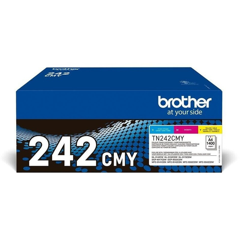 Brother TN-242 Γνήσιο Multipack Toner Laser Εκτυπωτή Κίτρινο/Κυανό/Ματζέντα 3τμχ (TN-242CMY) 4977766812856