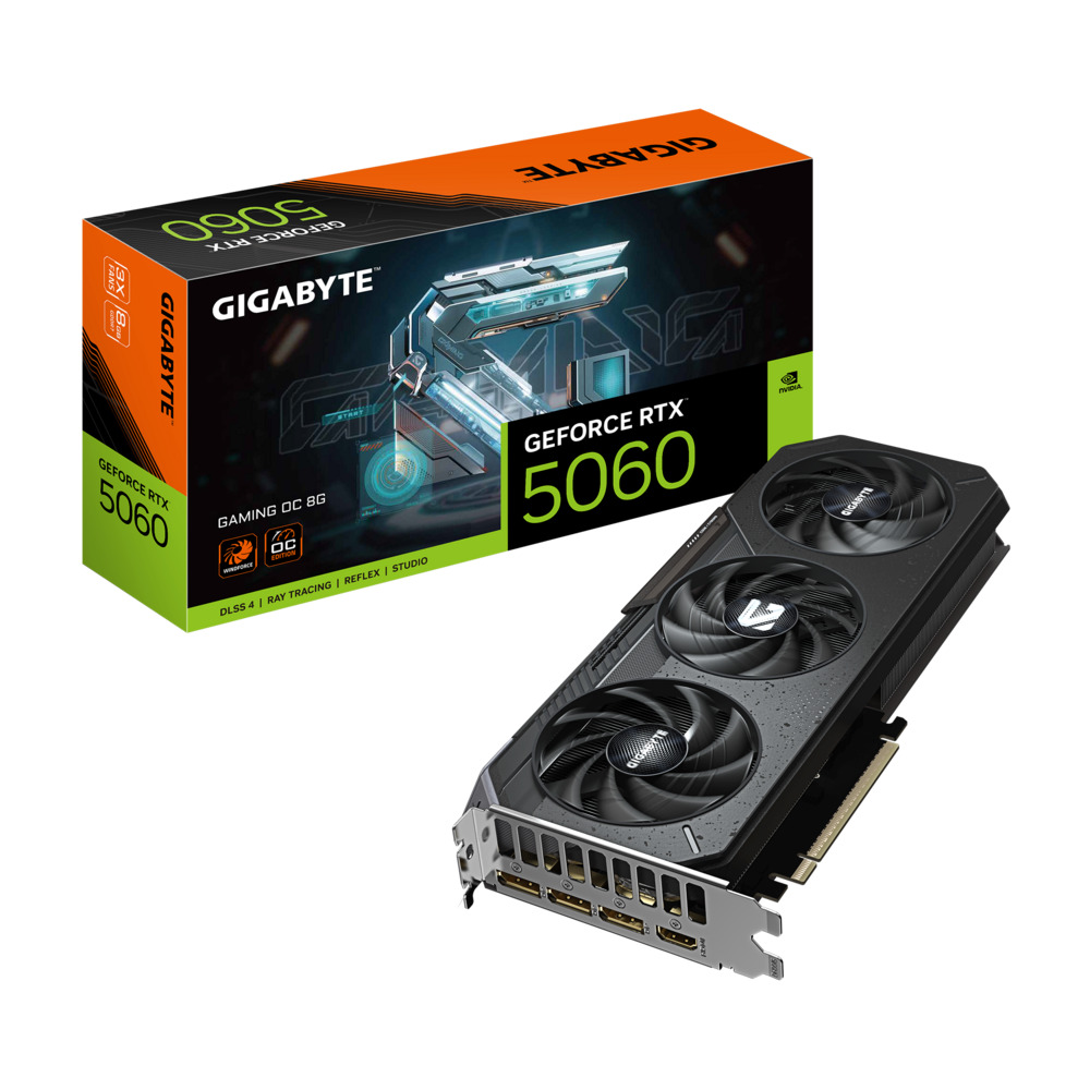 Gigabyte GeForce RTX 5060 8GB GDDR7 GAMING OC Κάρτα Γραφικών GV-N5060GAMING OC-8GD 4719331356408