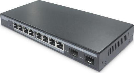 Digitus DN-95344 Managed L2 Switch με 8 Θύρες Gigabit (1Gbps) Ethernet και 2 SFP Θύρες 4016032455103