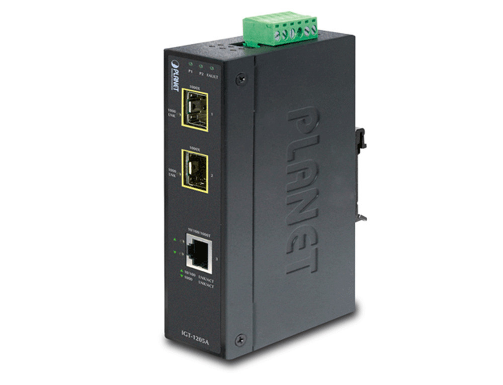 Planet IGT-1205AT Media Converter 10/100/1000T Port Σε 2x 100/1000X SFP Port 4711213689529