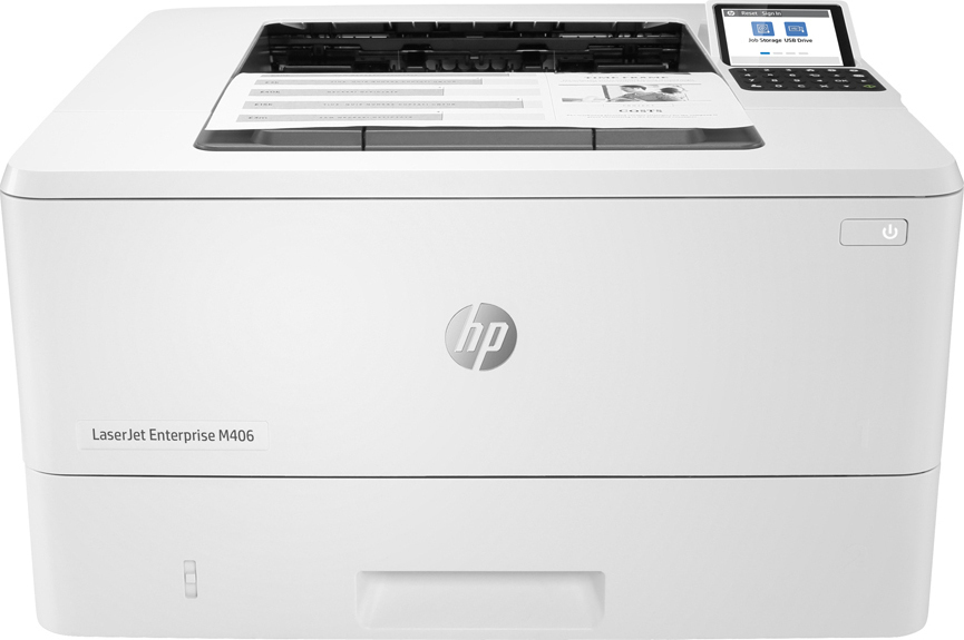 HP LaserJet Enterprise M406dn Ασπρόμαυρος Εκτυπωτής 0193905205998