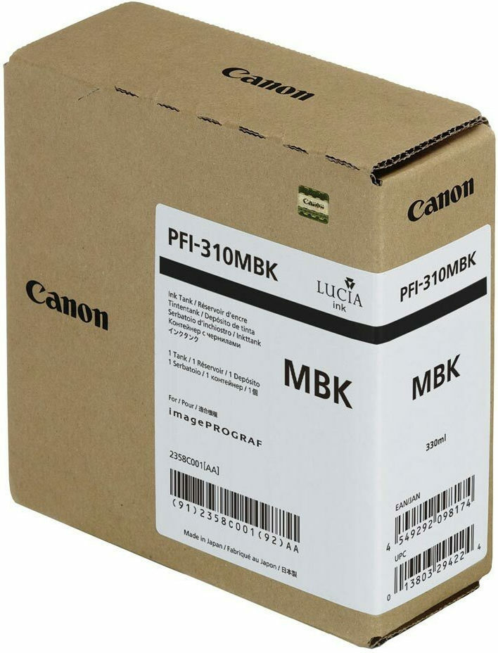 Canon PFI-310 Γνήσιο Μελάνι Εκτυπωτή InkJet Matte Μαύρο (2358C001) 4549292098174