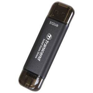 44702_1 Transcend ESD310C 512GB USB 3.2 SSD Stick με σύνδεση USB-C & USB-A Μαύρο 0760557861935